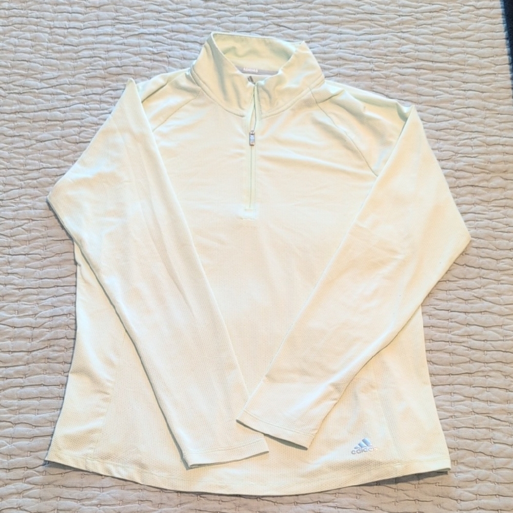 Adidas Mint-colored Quarter-Zip Top